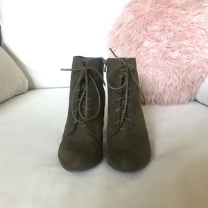 BAMBOO Shoes - Bamboo Olive Green Booties BAMBOO Shoes - Bamboo Olive Green Booties